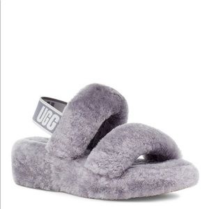 UGG Oh Yeah Fur Slides in Soft Amethyst